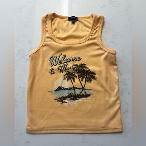 ORIGINALITY from DILLARDS Light Orange Maui ribbed tank top girl’s kids medium M